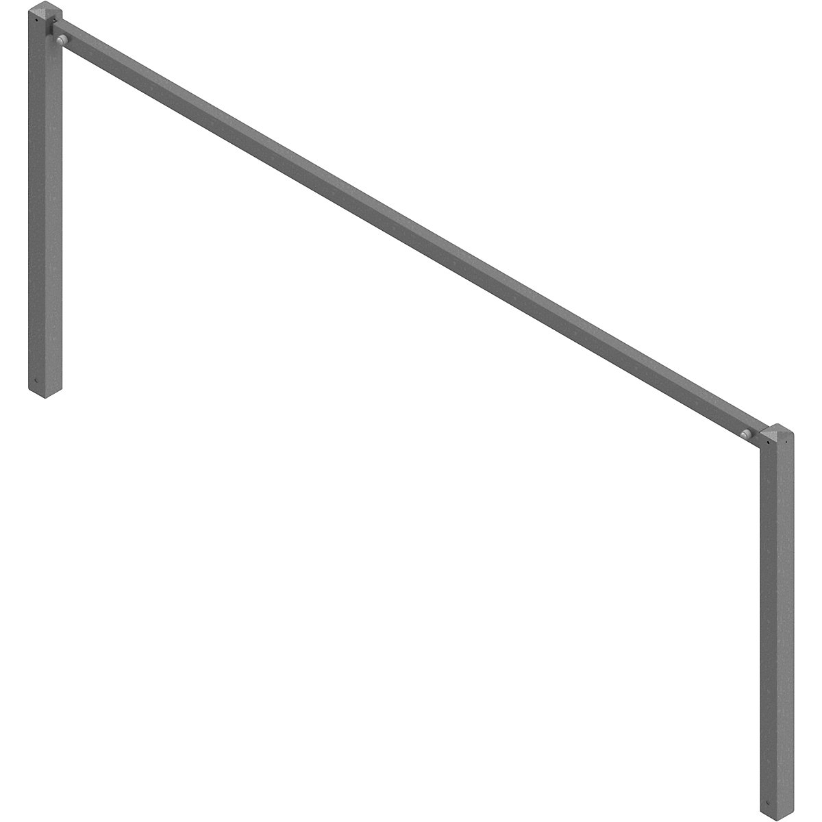 Access barrier, bolt-together, with top rail, hot dip galvanised, width 3000 mm-2