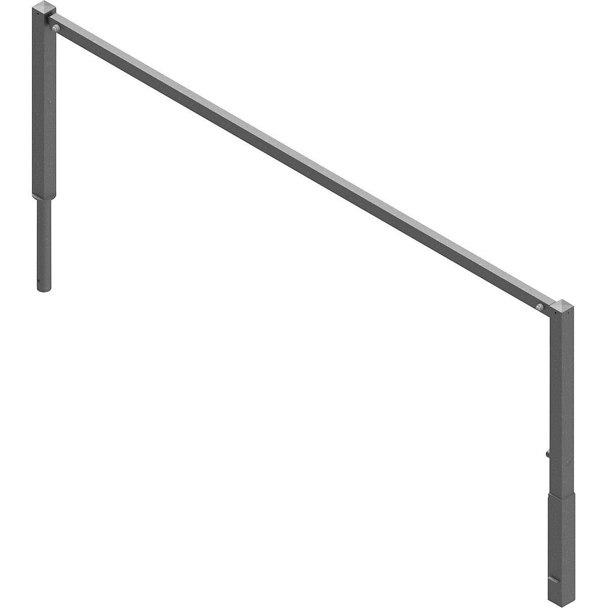 Access barrier, swivelling, with top rail, hot dip galvanised, width 2500 mm-3