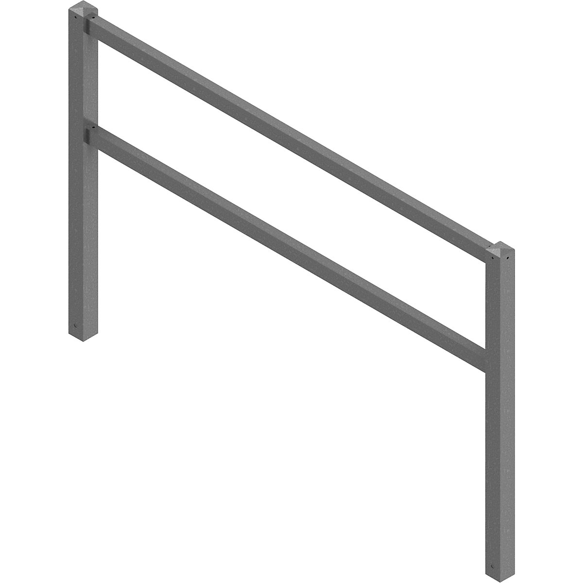 Access barrier, welded, with top rail and knee rail, hot dip galvanised, width 2000 mm-3