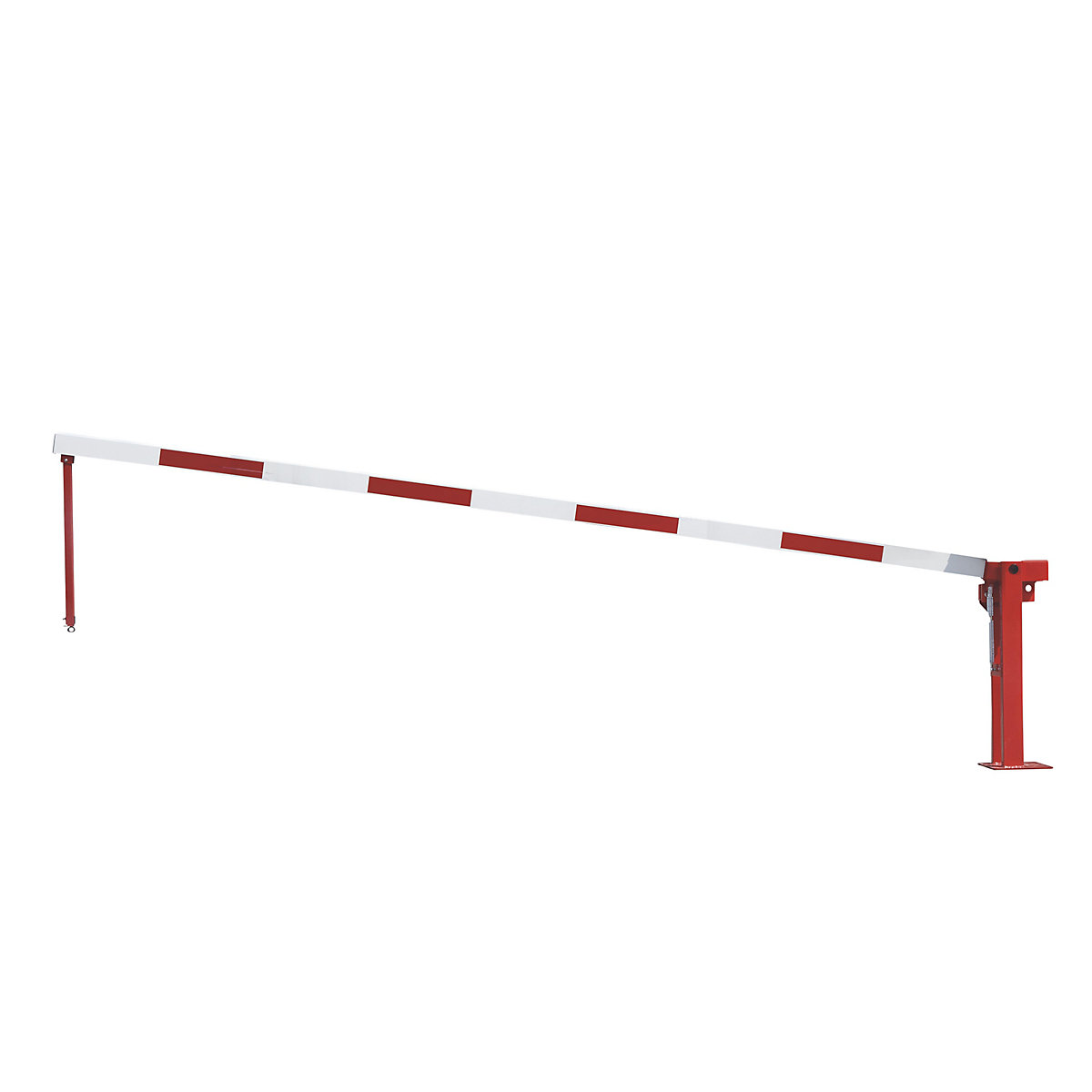 Access barrier with gas pressure spring