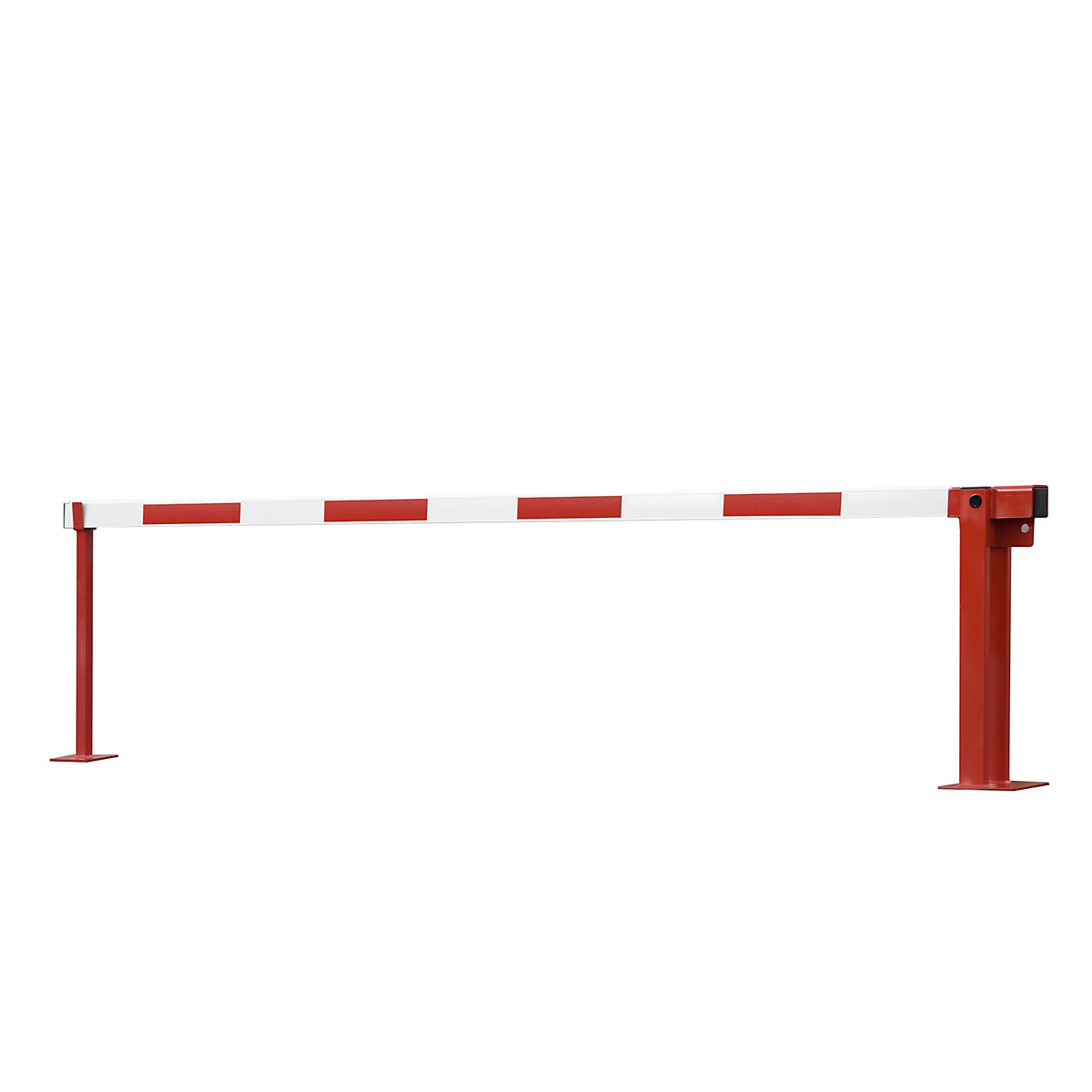 Access barrier with gas pressure spring, fixed support arm, barrier beam length 4 m