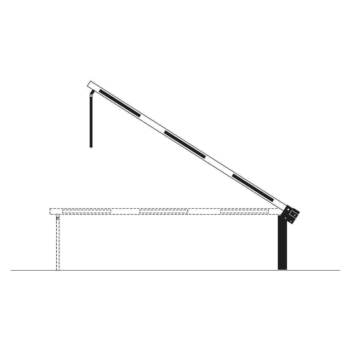 Access barrier with gas pressure spring (Product illustration 13)-12