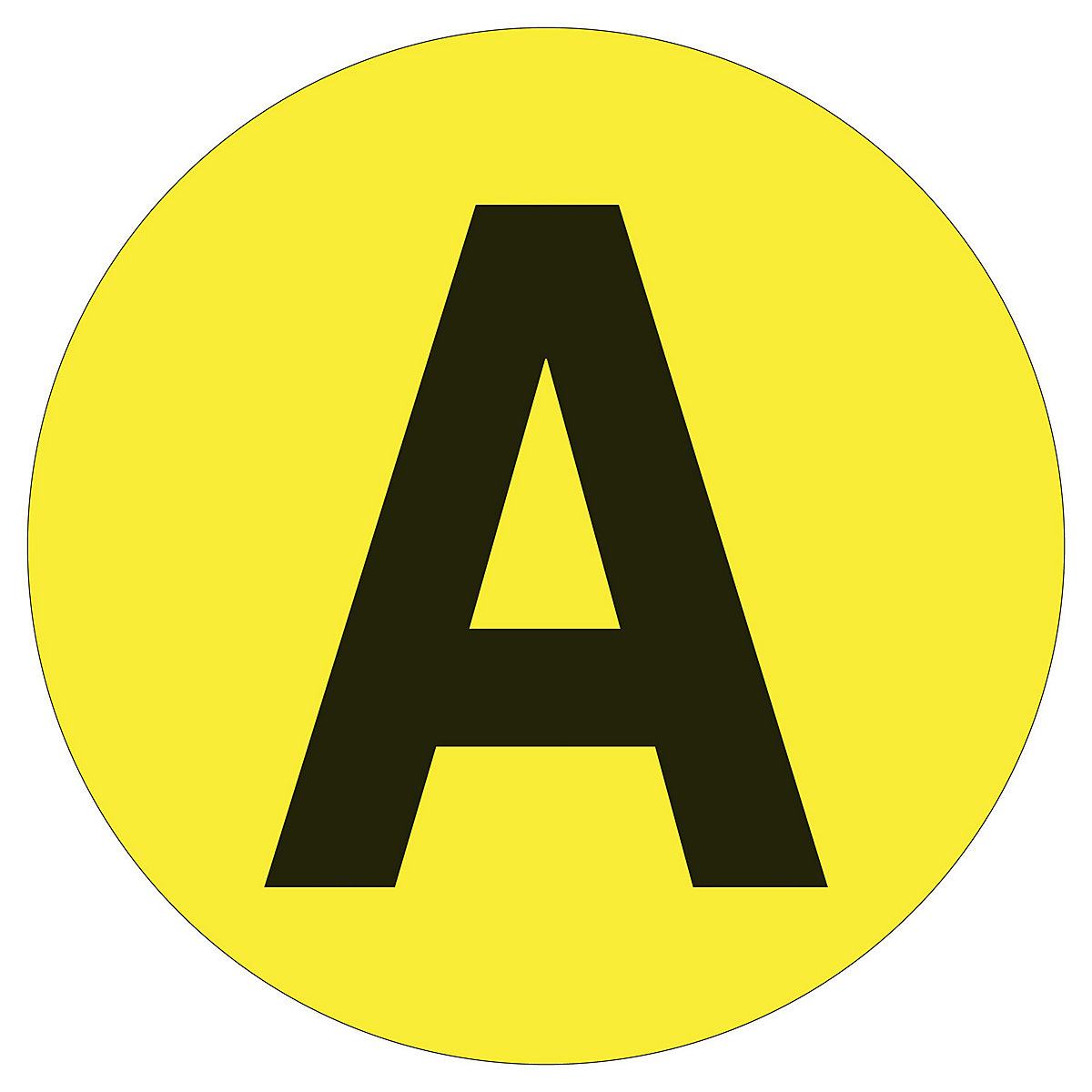 PVC floor markings, letters, pack of 10, letter A-19