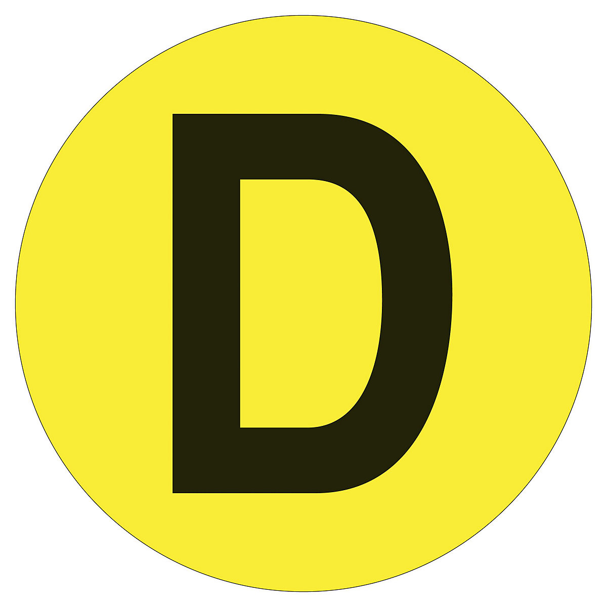 PVC floor markings, letters, pack of 10, letter D-3