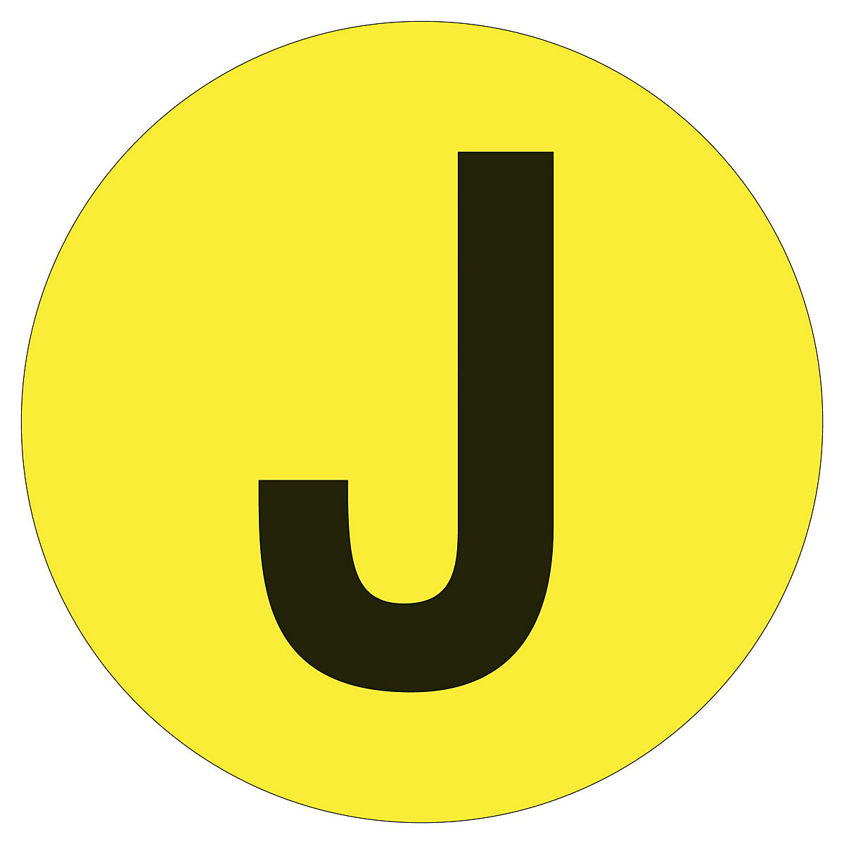 PVC floor markings, letters, pack of 10, letter J-11