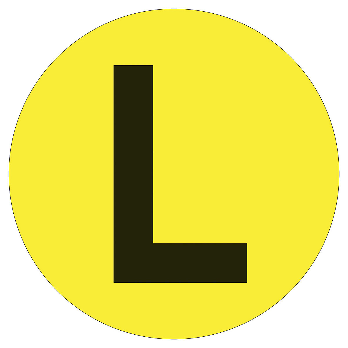 PVC floor markings, letters, pack of 10, letter L-10