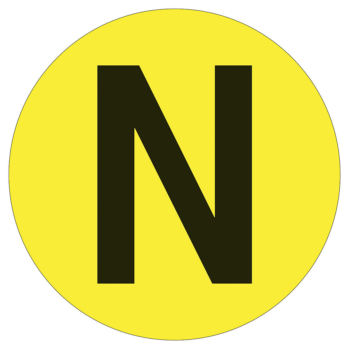 PVC floor markings, letters, pack of 10, letter N-5