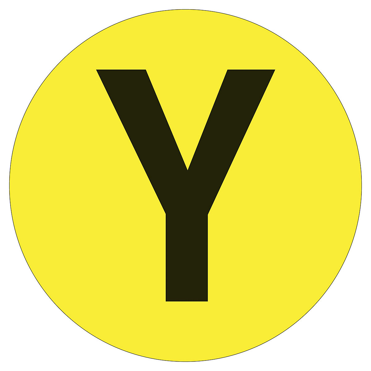 PVC floor markings, letters, pack of 10, letter Y-16