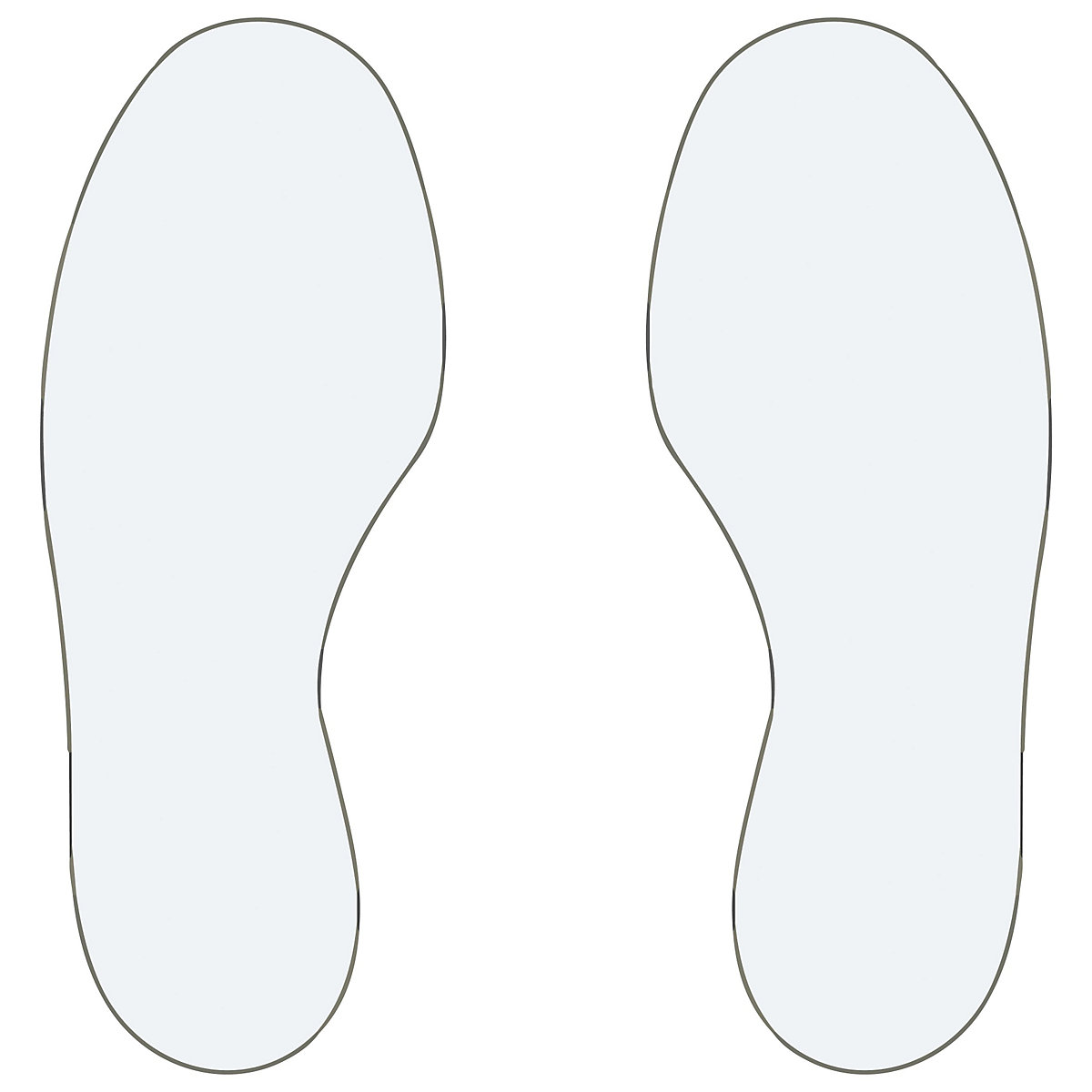 PVC floor markings, feet, 25 right / 25 left, pack of 50, white-5