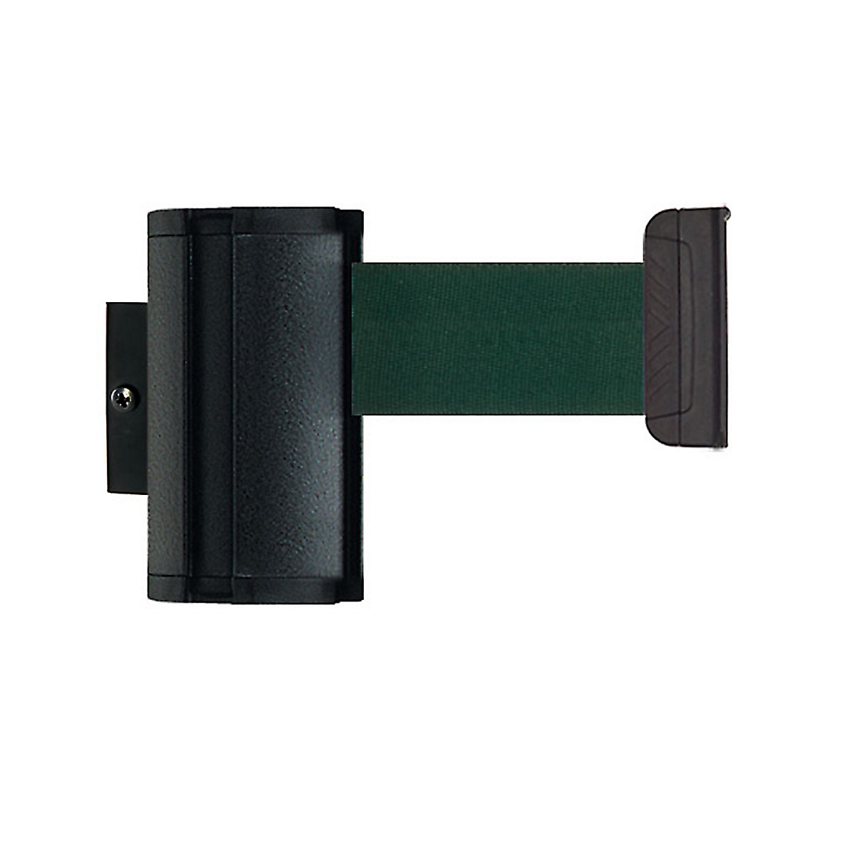Wall Mount tape belt cartridge, belt extends to max. 2300 mm, belt colour green-6