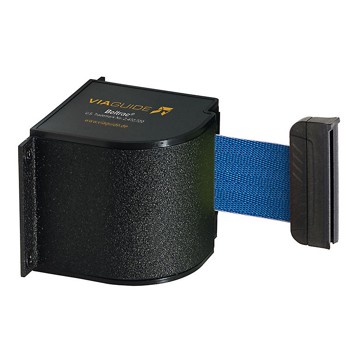 Wall Mount tape belt cartridge, belt extends to max. 5400 mm, belt colour blue-8