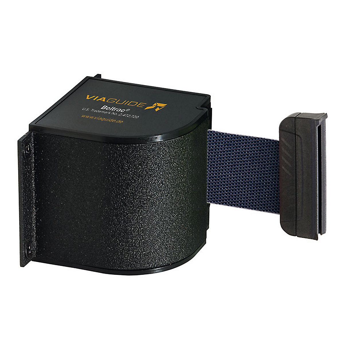 Wall Mount tape belt cartridge, belt extends to max. 5400 mm, belt colour dark blue-7