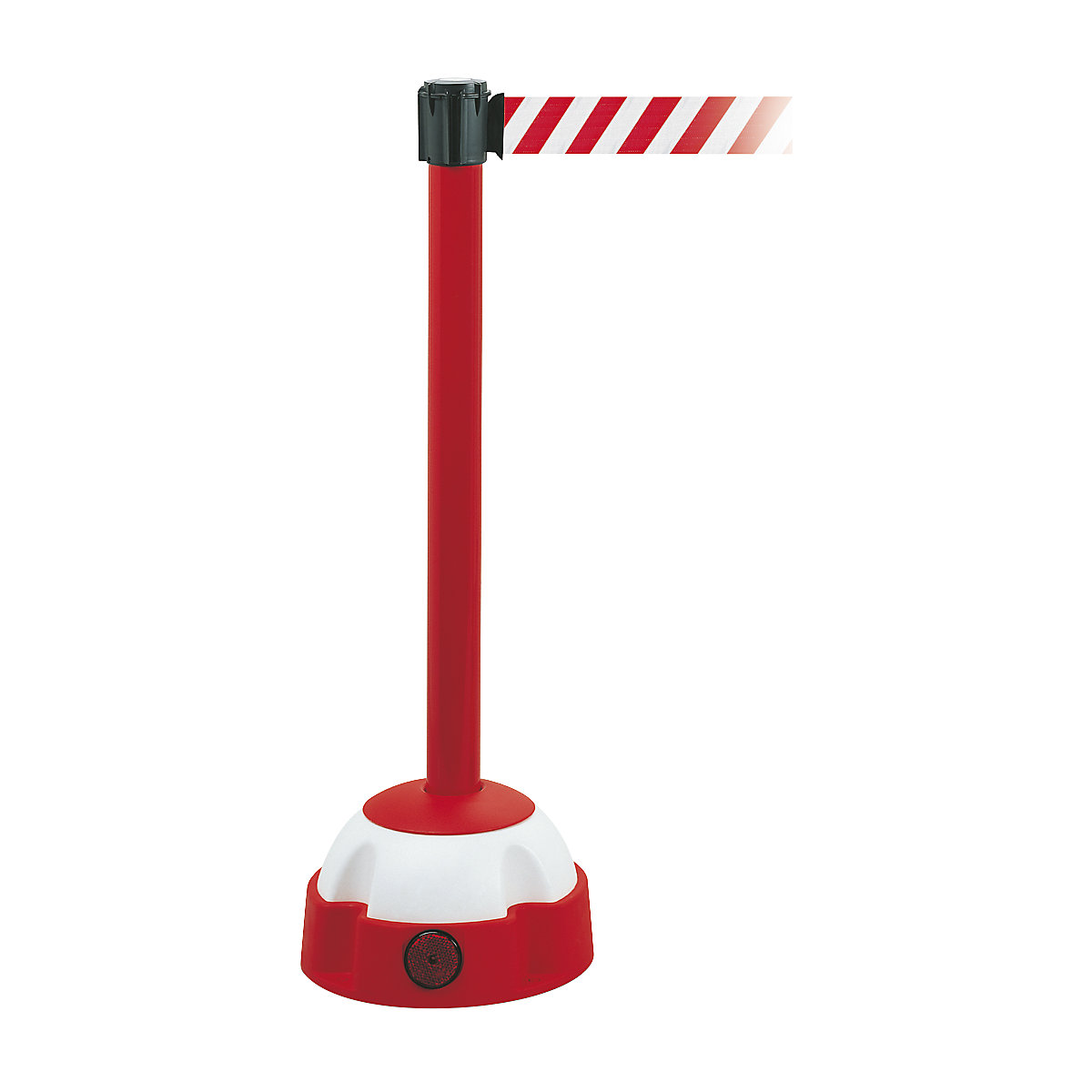 Warning stand, with belt, red / white belt-3
