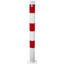 Barrier post, Ø 76 mm, white / red