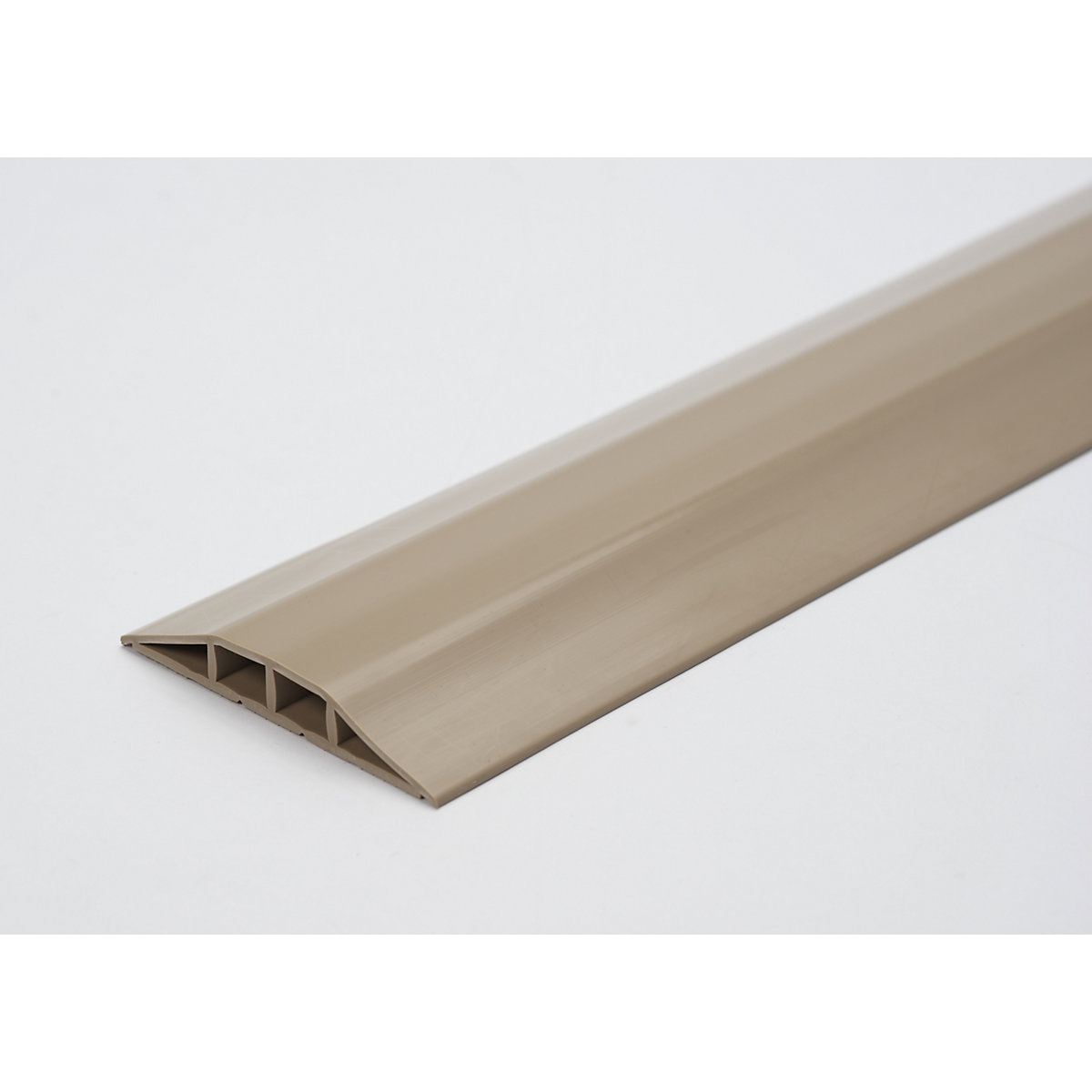 Plastic cable duct, for cables and hoses with Ø up to 10 mm, beige, 2 chambers, length 1.5 m-3