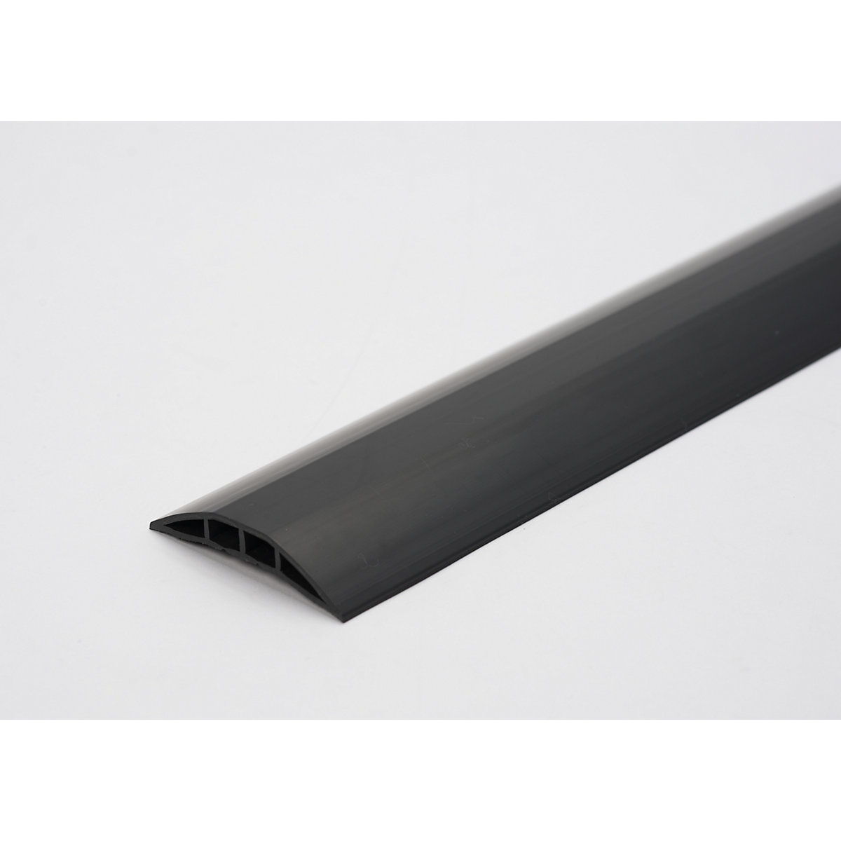 Plastic cable duct, for cables and hoses with Ø up to 7.5 mm, black, 2 chambers, length 1.5 m-3