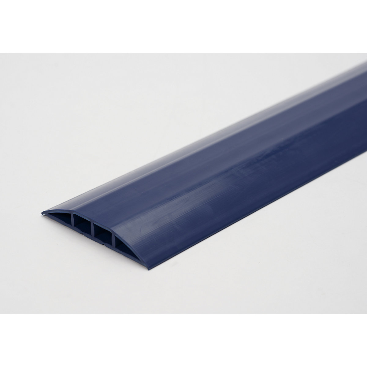 Plastic cable duct, for cables and hoses with Ø up to 10 mm, blue, 2 chambers, length 1.5 m-2