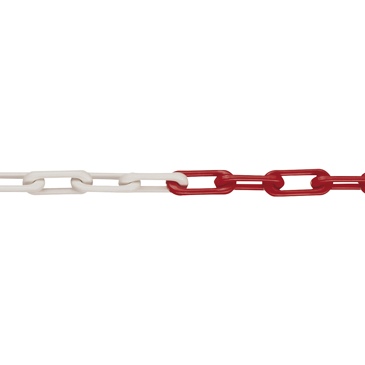 Nylon chain, MNK quality standard 6, band length 50 m, red/white, 4+ items-4