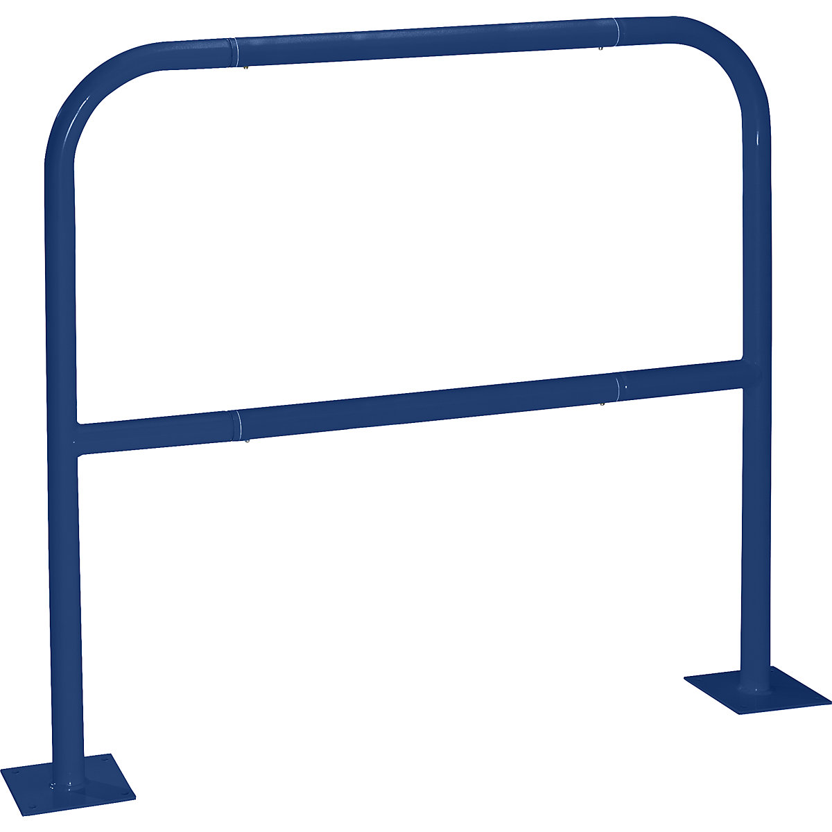 Crash protection bar, for setting in concrete, width 1000 mm, cobalt blue-12