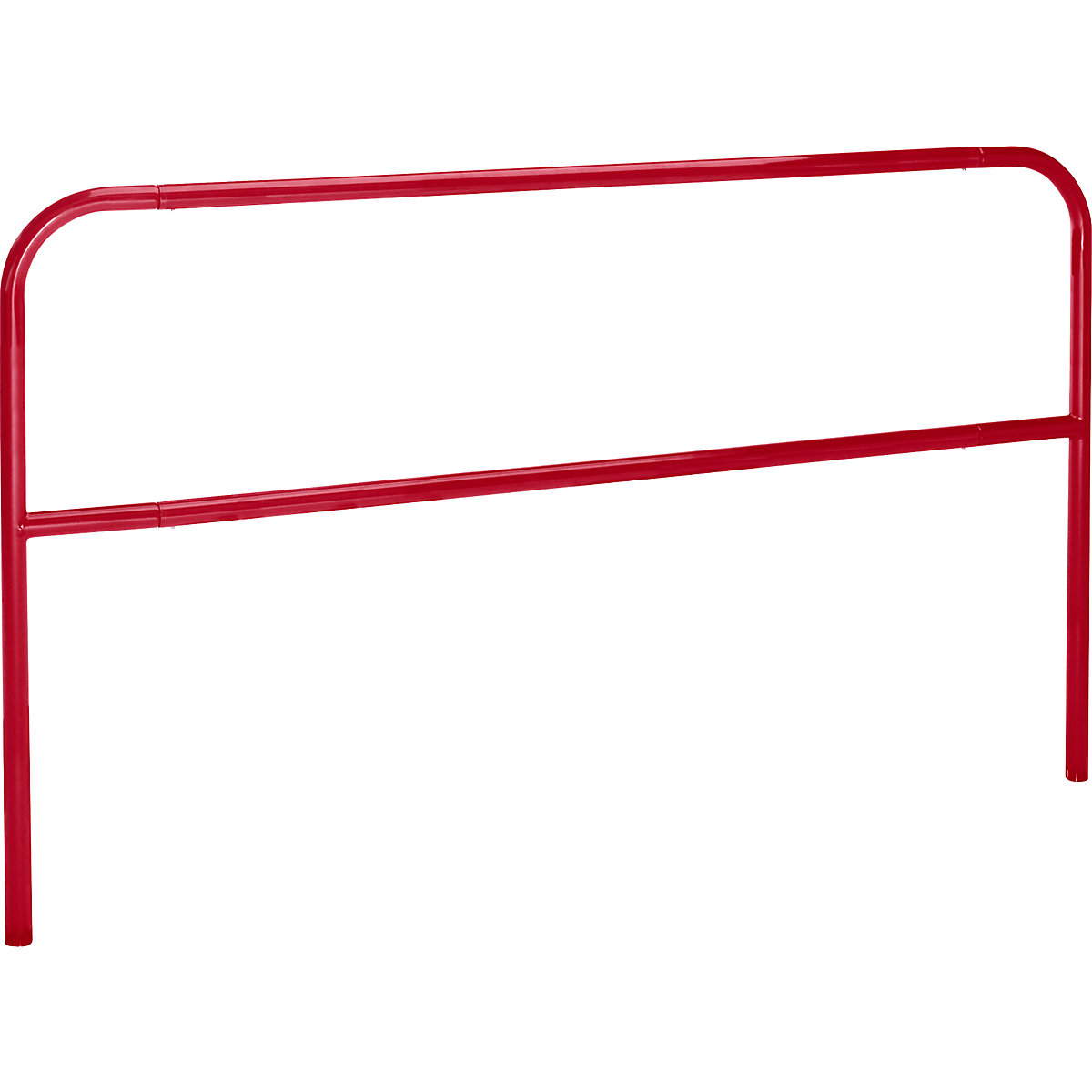 Crash protection bar, for setting in concrete, width 2000 mm, flame red-19