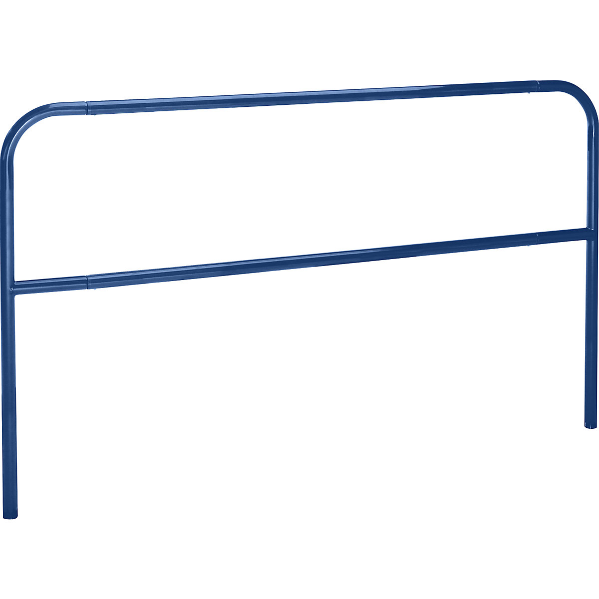 Crash protection bar, for setting in concrete, width 2000 mm, cobalt blue-9