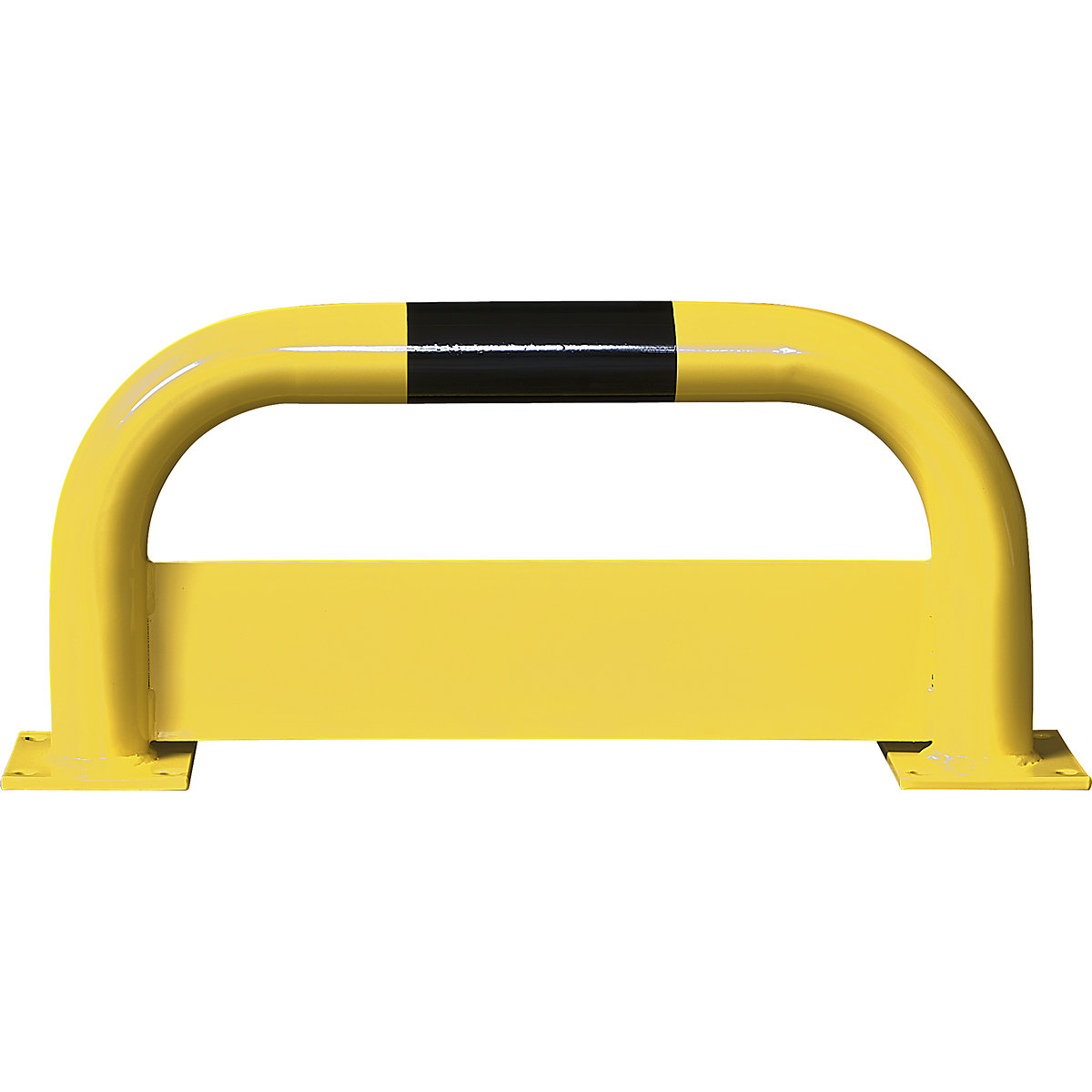 Crash protection barrier with forklift guard