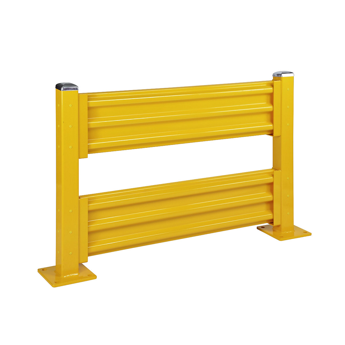 Crash protection wall, height 1090 mm, 2 wall sections, length 1372 mm, standard section incl. 2 posts-4