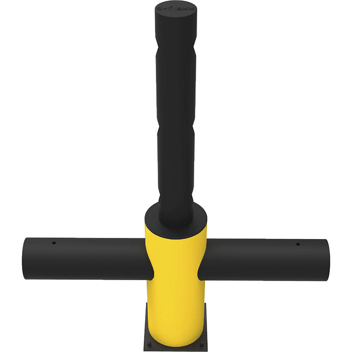 ECHO traffic barrier, made of flexible plastic, centre posts