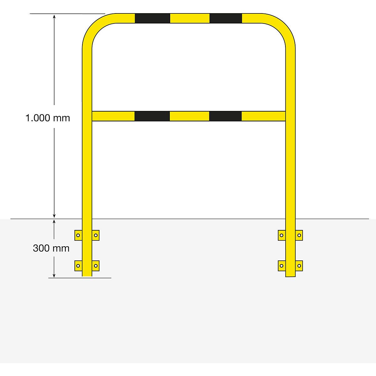 Safety barrier, steel, Ø 48 mm (Product illustration 3)-2