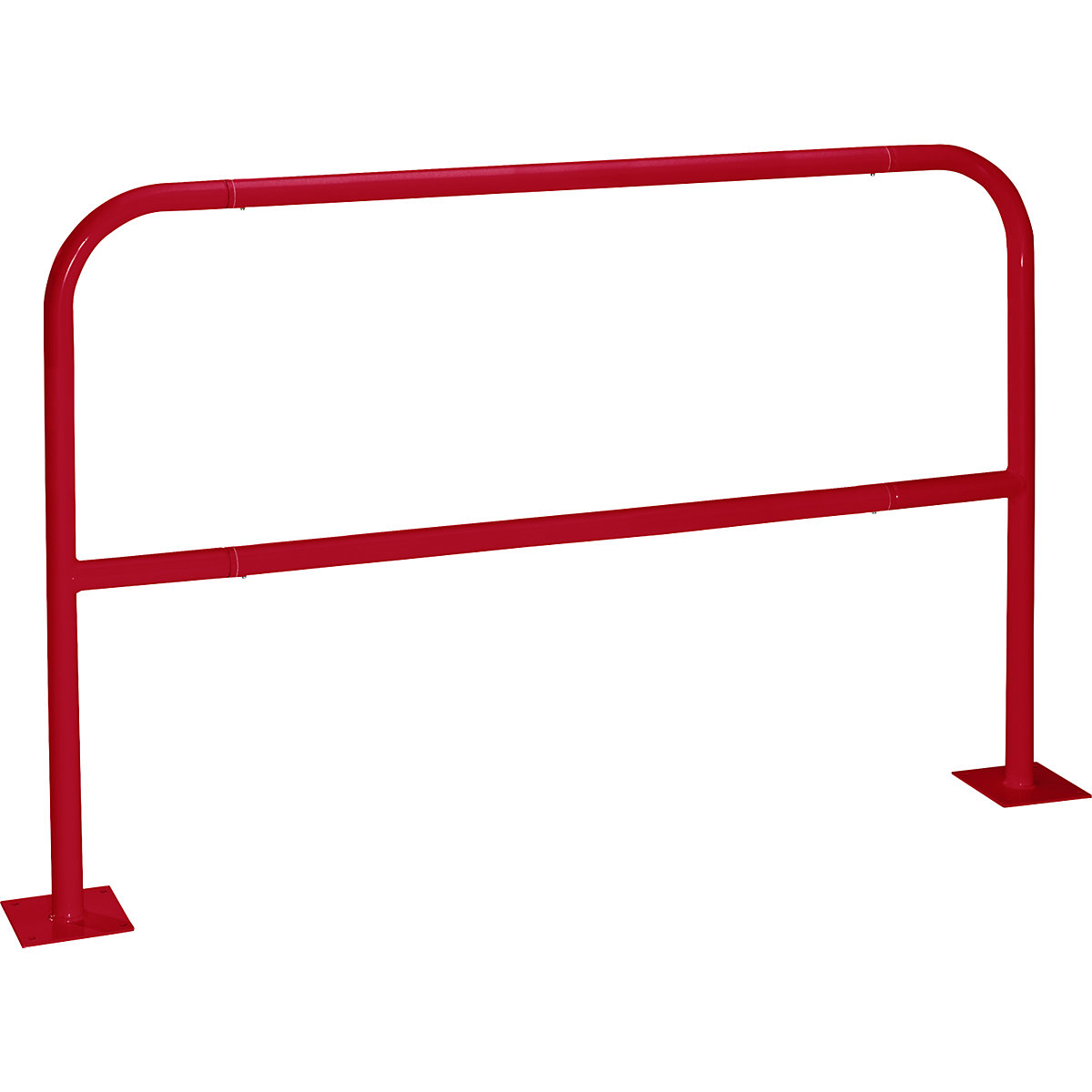 Safety rail for danger zones, to bolt in place, flame red RAL 3000, width 1500 mm-9