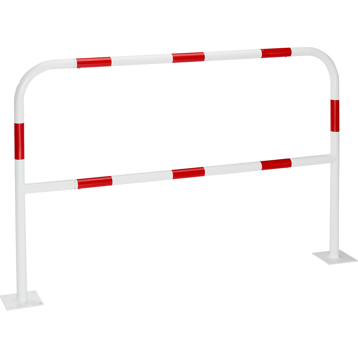 Safety rail for danger zones, to bolt in place, red / white, width 1500 mm-6