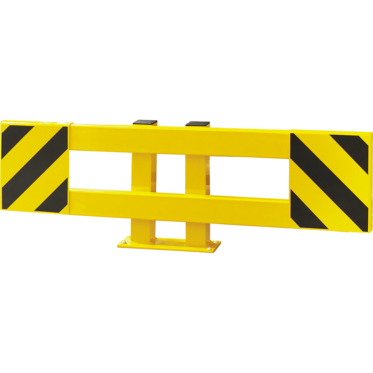 Shelf unit crash protection rail set, for single sided shelving, variable width 900 – 1300 mm, outdoor-1