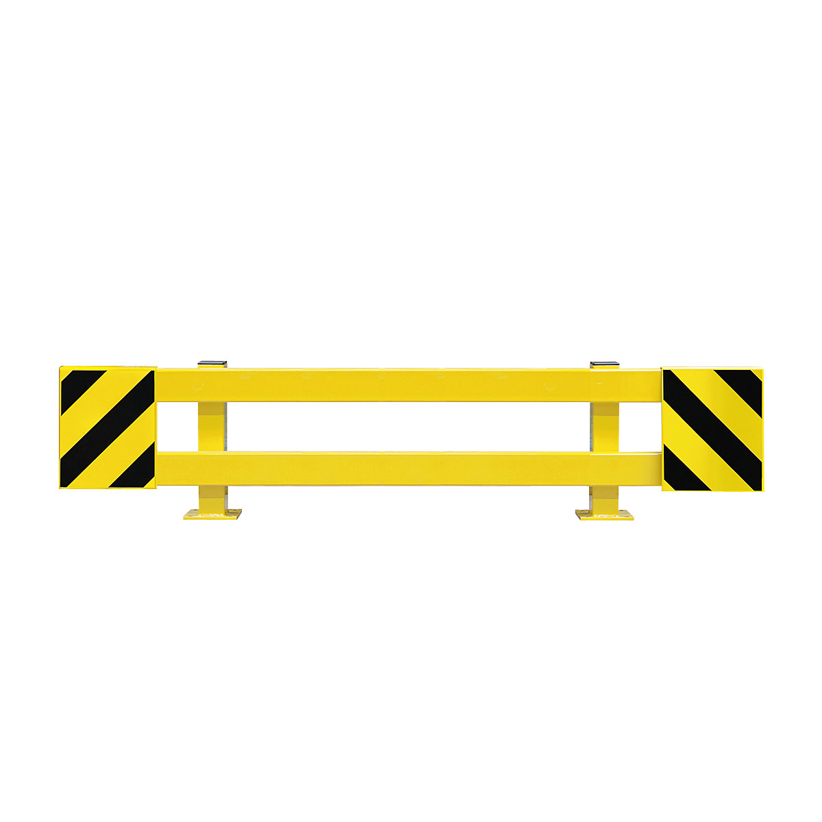 Shelf unit crash protection rail set, for double sided shelving, variable width 1700 – 2100 mm, outdoor-1