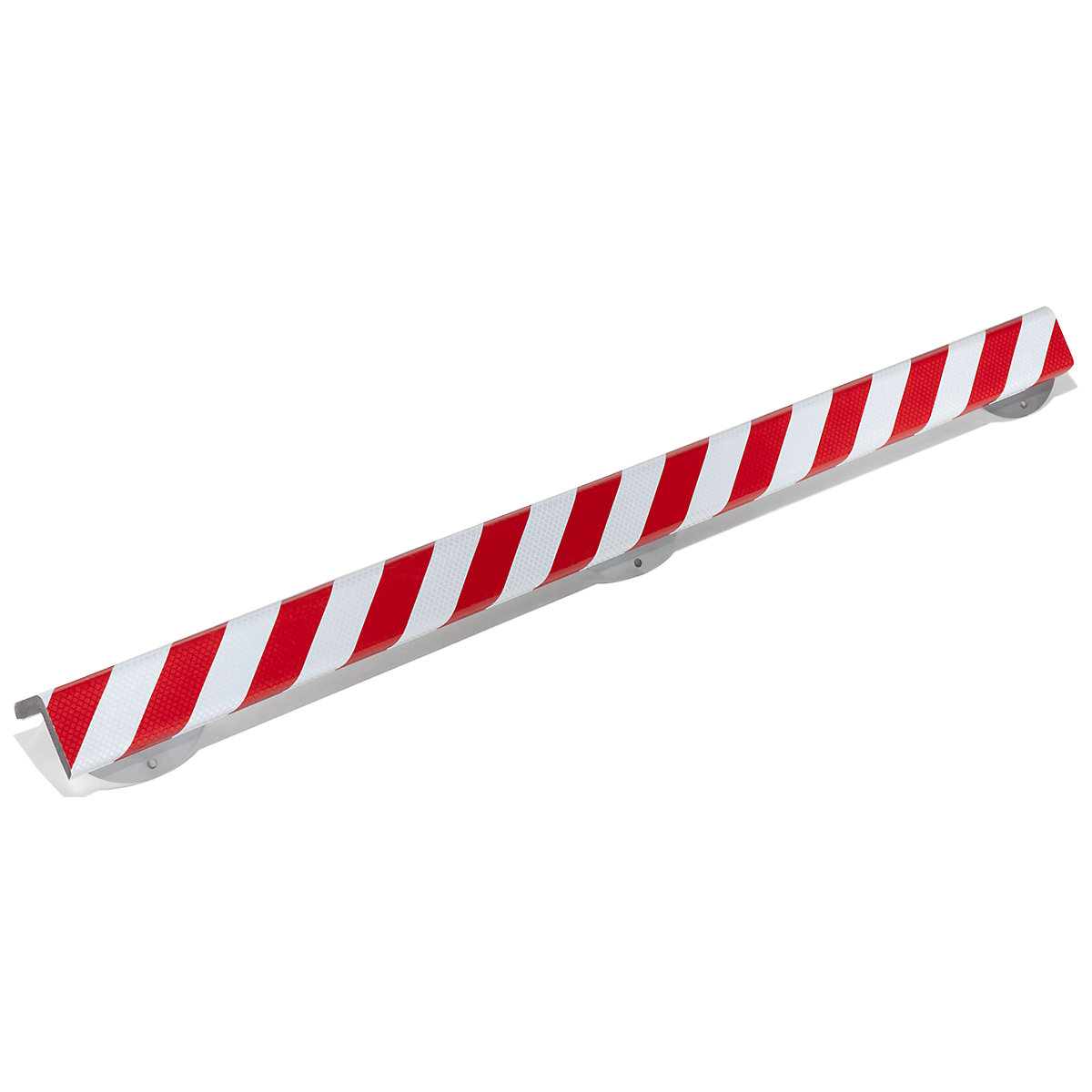 Knuffi® corner protection with mounting rail – SHG, type H+, 1 m piece, red / white retroreflective-11