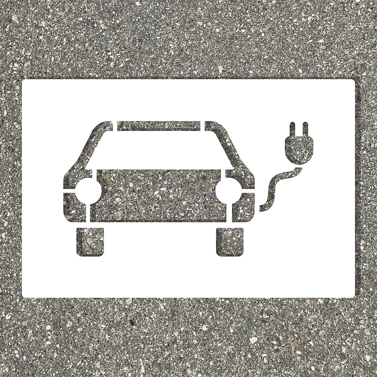 Floor stencil, electric vehicle charging station, plastic-1