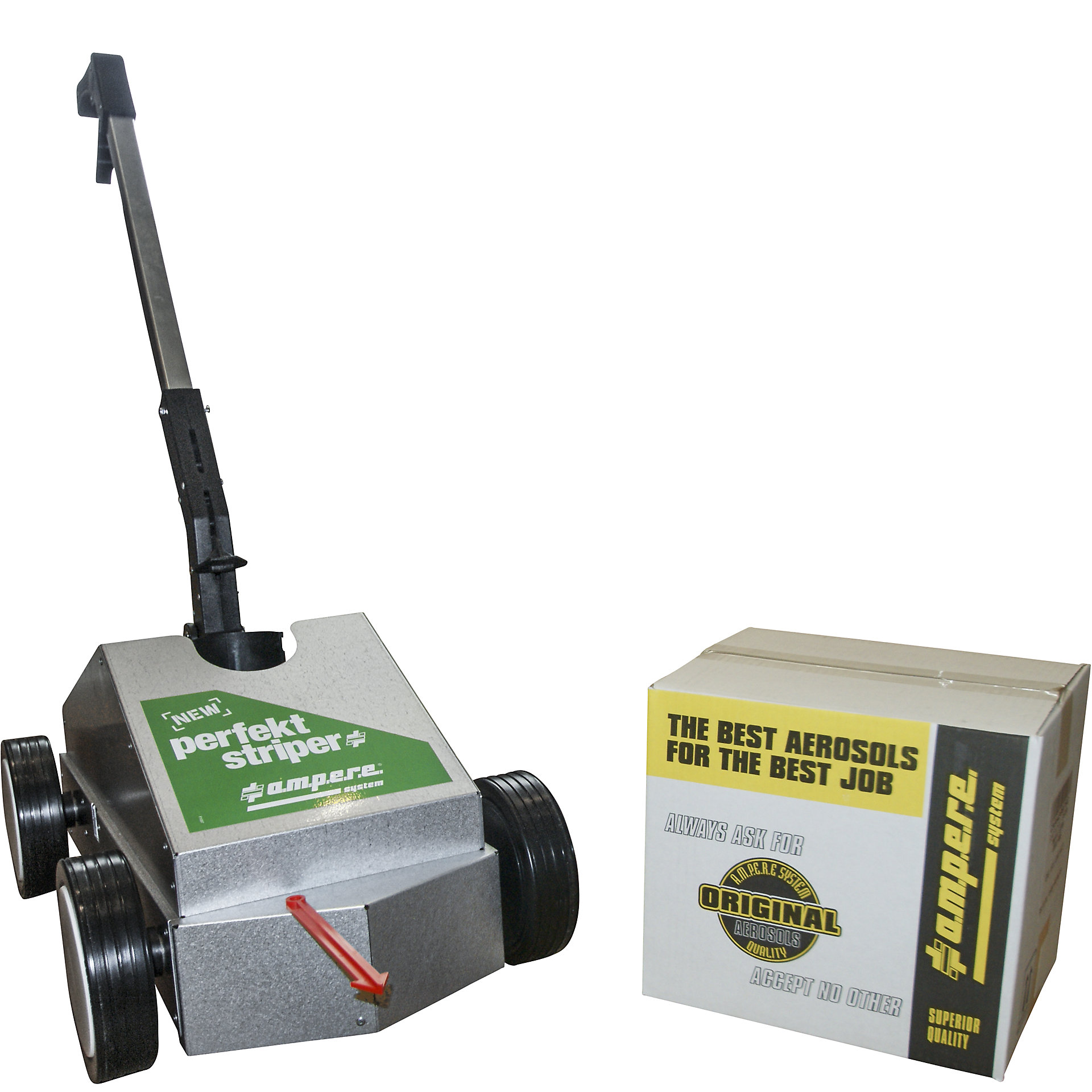 Ground marking paint set Ampere marking trolley with 12 cans of