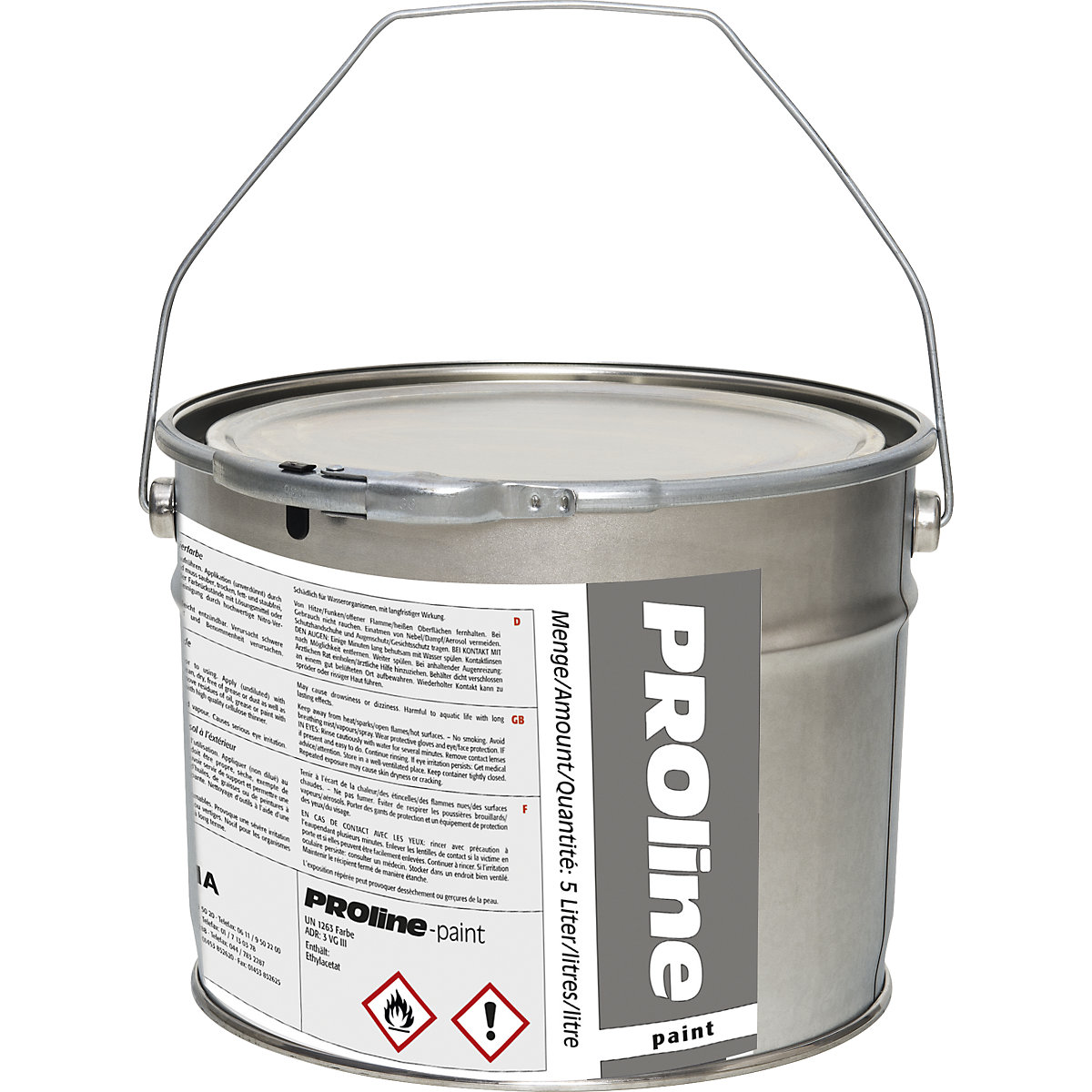 Outdoor marking paint, capacity 5 l, traffic grey RAL 7043-3