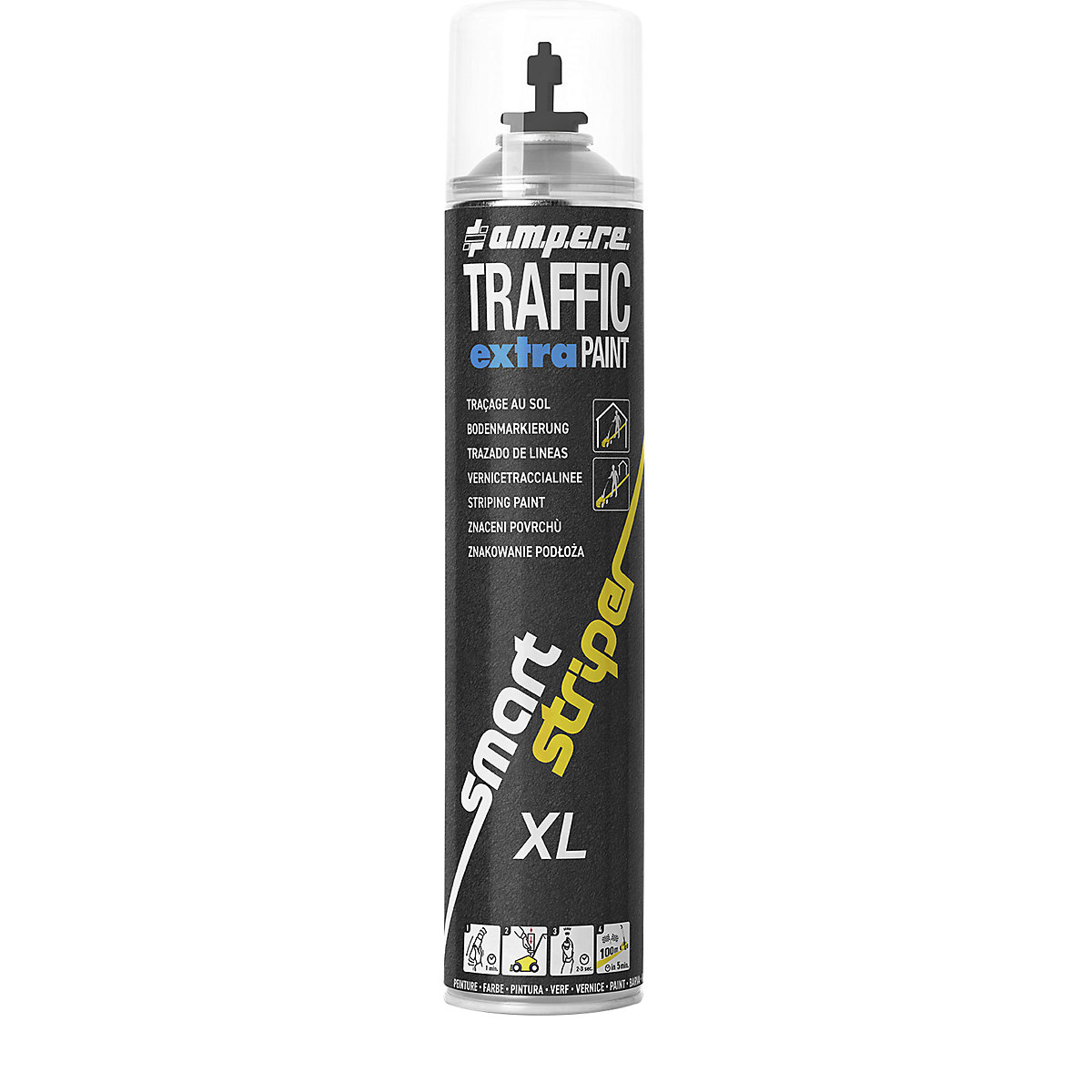 Traffic extra Paint® XL marking paint – Ampere, contents 750 ml, pack of 6, black-3