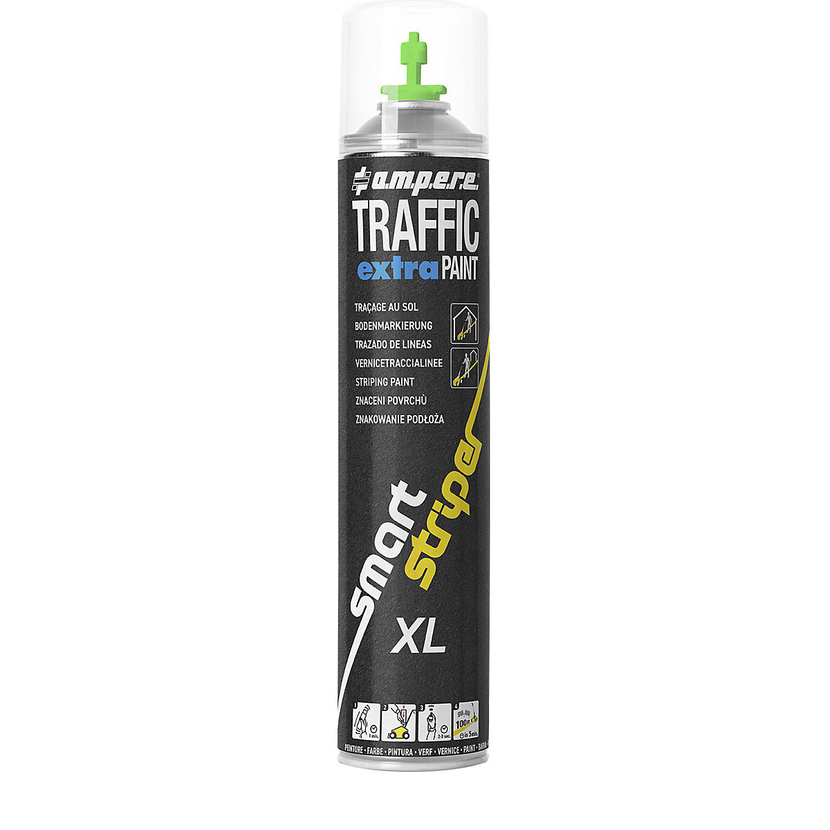 Traffic extra Paint® XL marking paint – Ampere, contents 750 ml, pack of 6, green-2