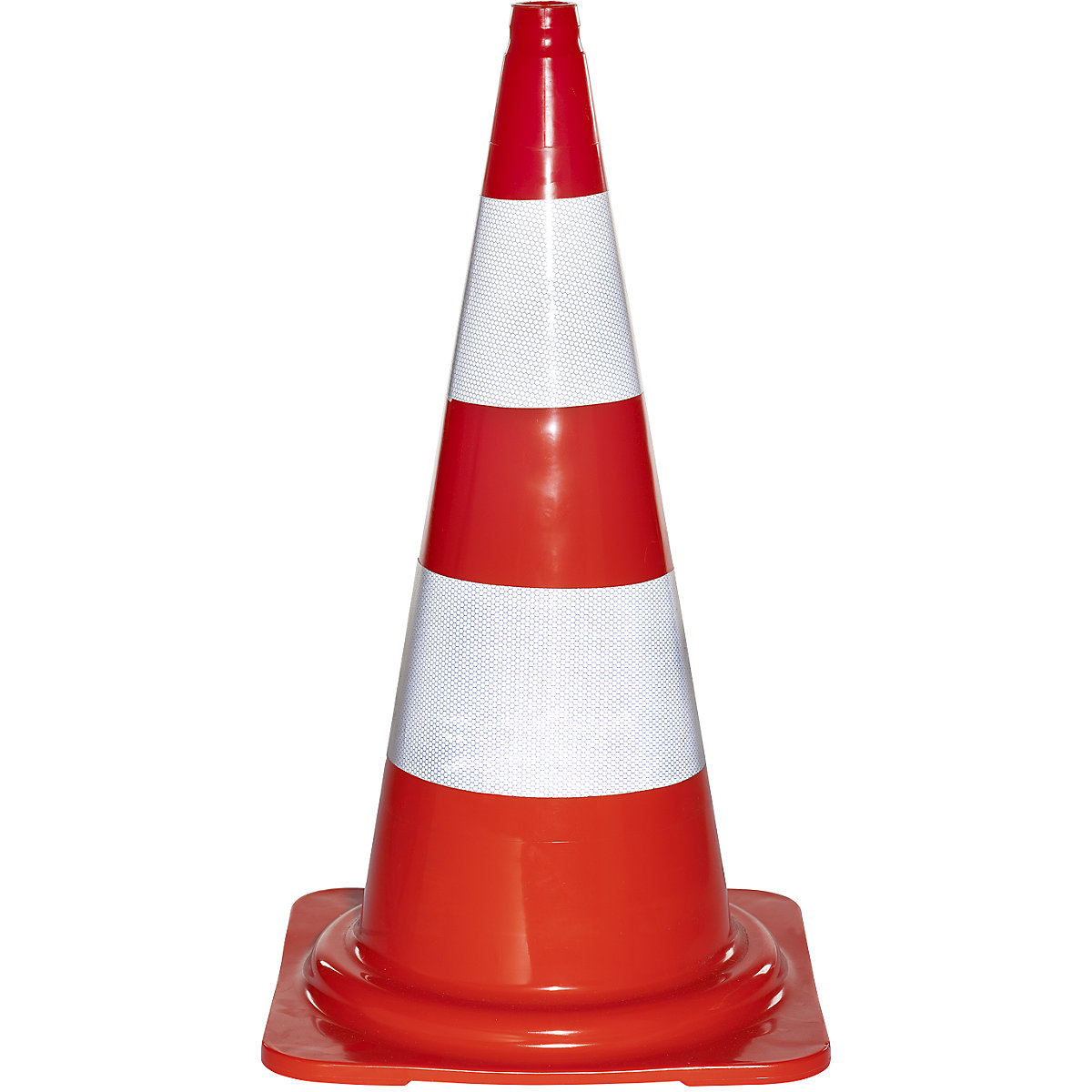 PVC traffic cone, fluorescent, pack of 2, height 750 mm-2