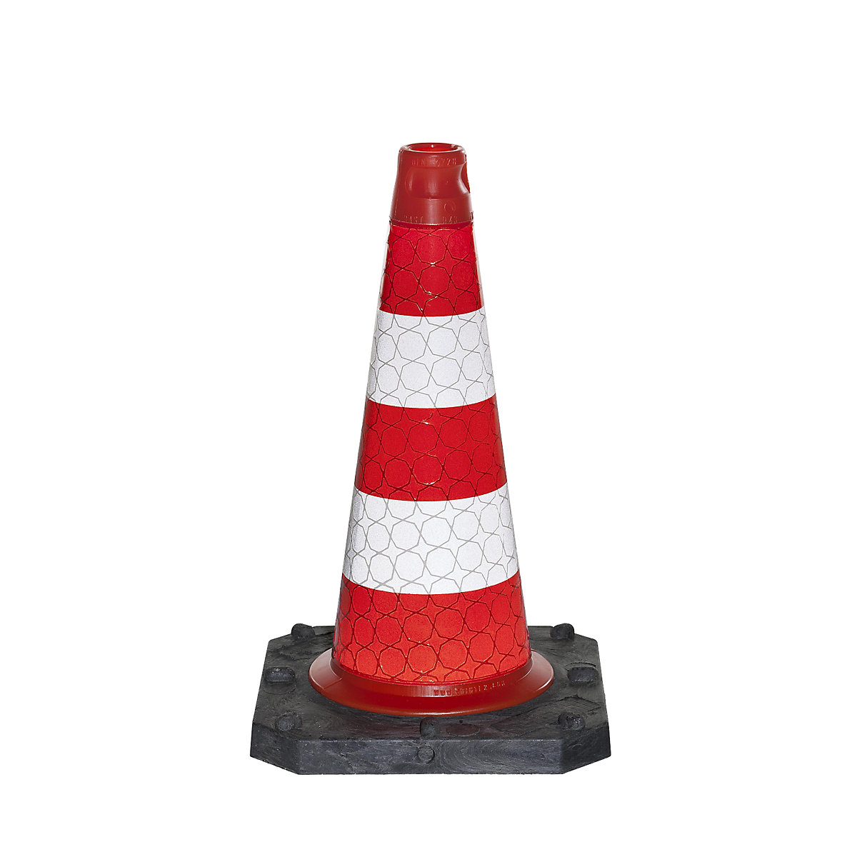 Traffic cone, retroreflective, pack of 2, height 750 mm, 5+ packs-5