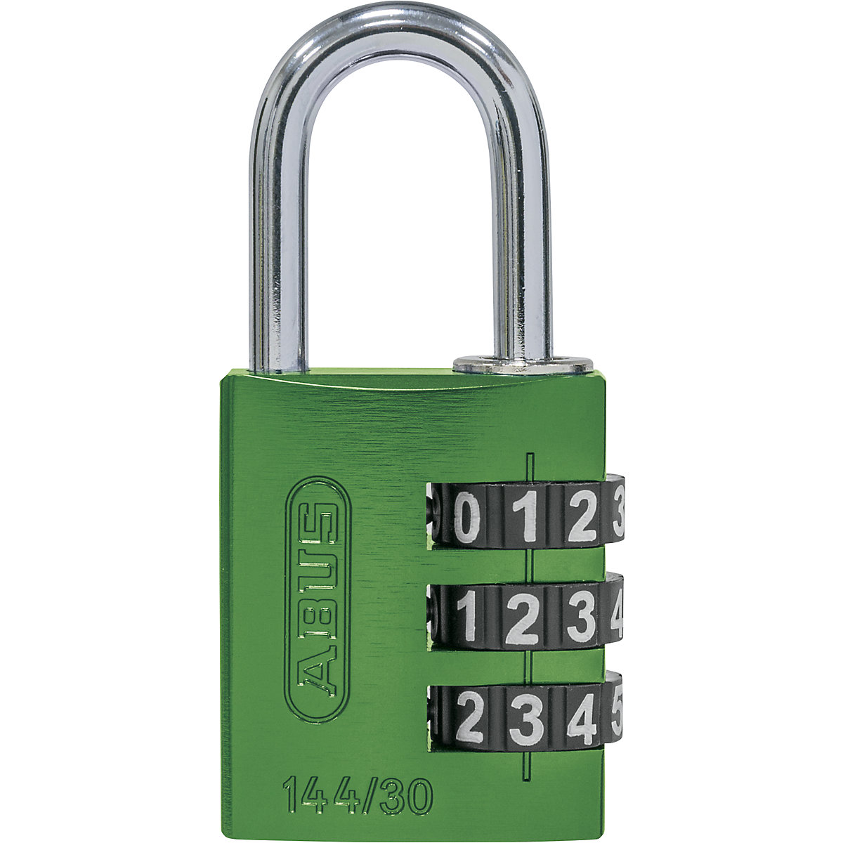 Combination lock, aluminium – ABUS, 144/30 lock tag, pack of 6, green-5