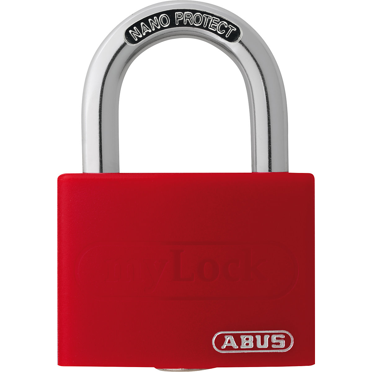 Padlock, can be written on – ABUS, T65AL/40, pack of 12, red-4