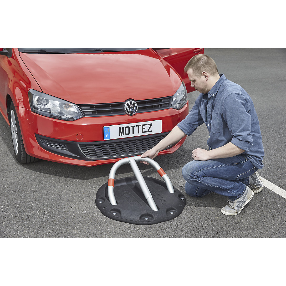 Car park barrier on base – Mottez (Product illustration 9)-8