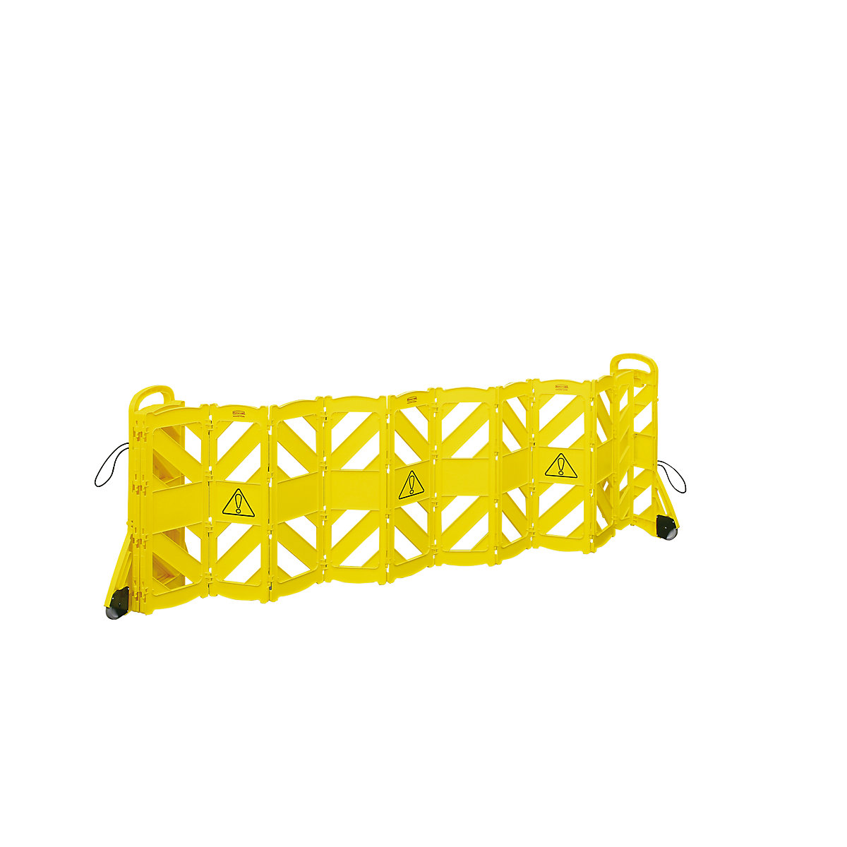 Rubbermaid – Barrier fence made of polyethylene, mobile, with 16 mobile sections, collapsible