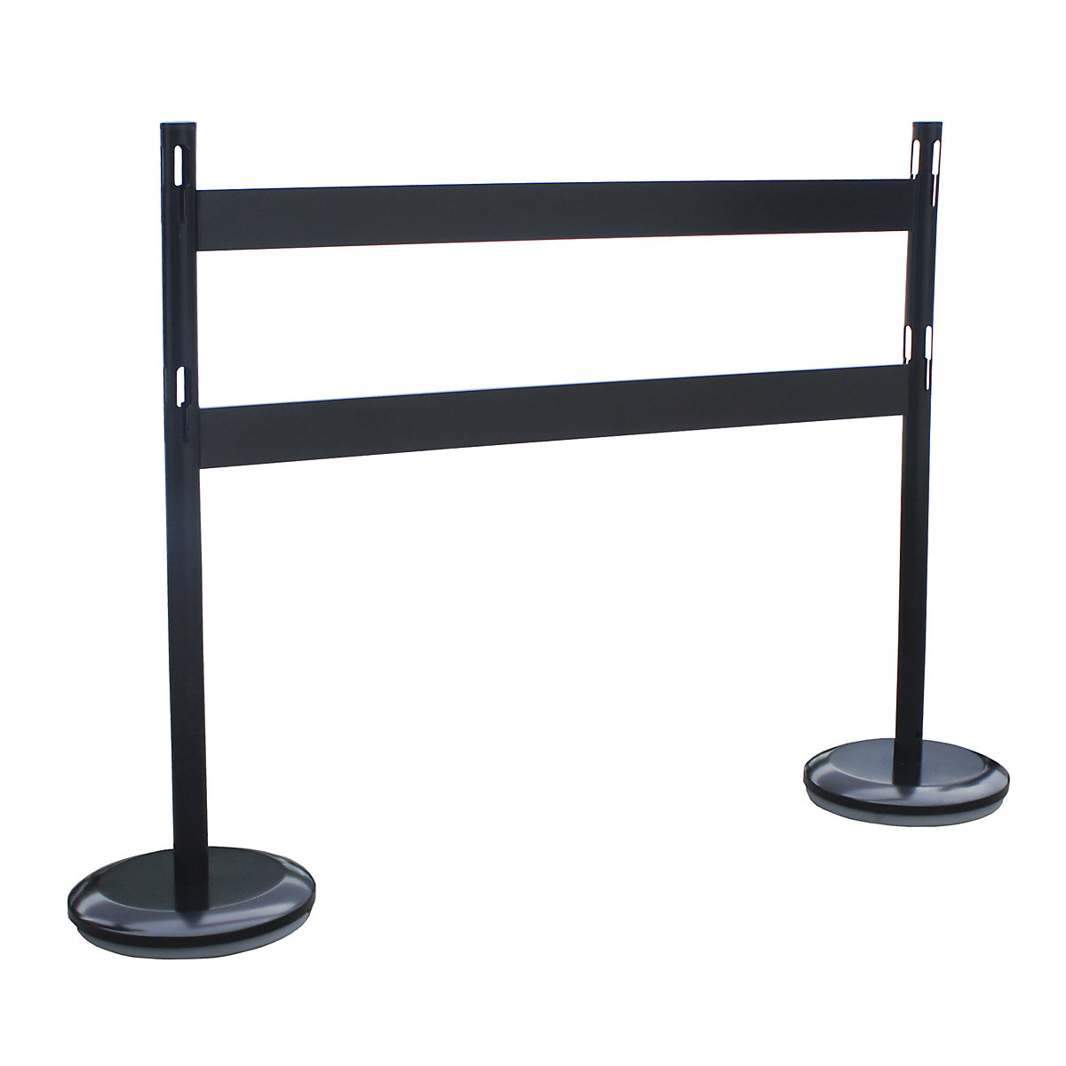 Barrier post set with rails – VISO, 2 posts, 2 rails, black-5