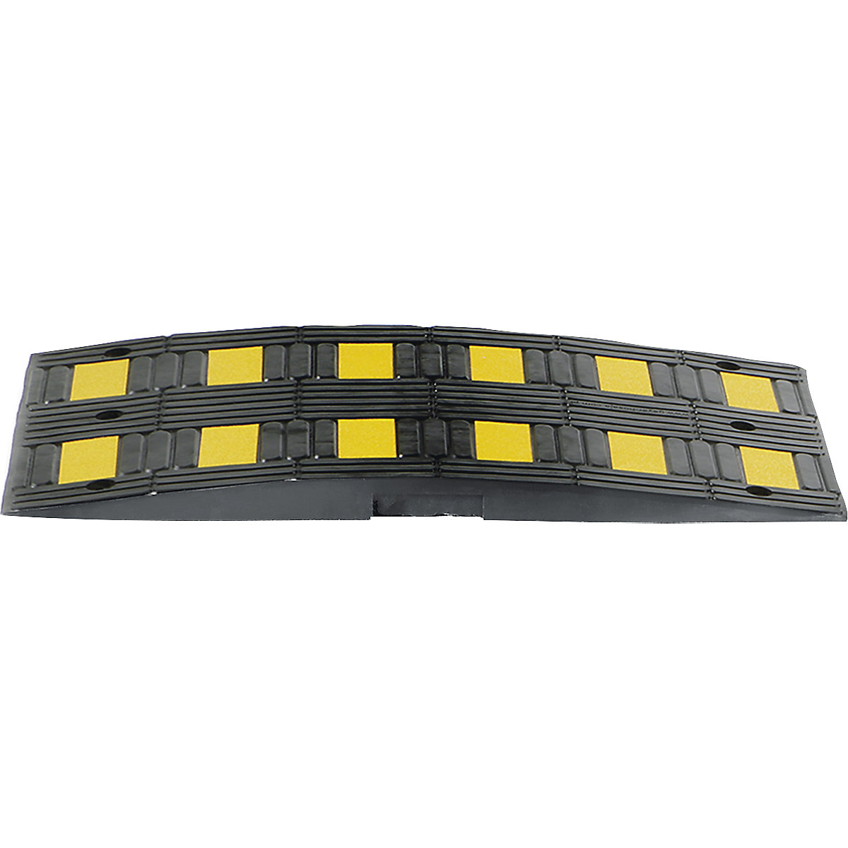 Speed ramp made of recycled rubber, yellow / black, for speed limit 30 km/h-5