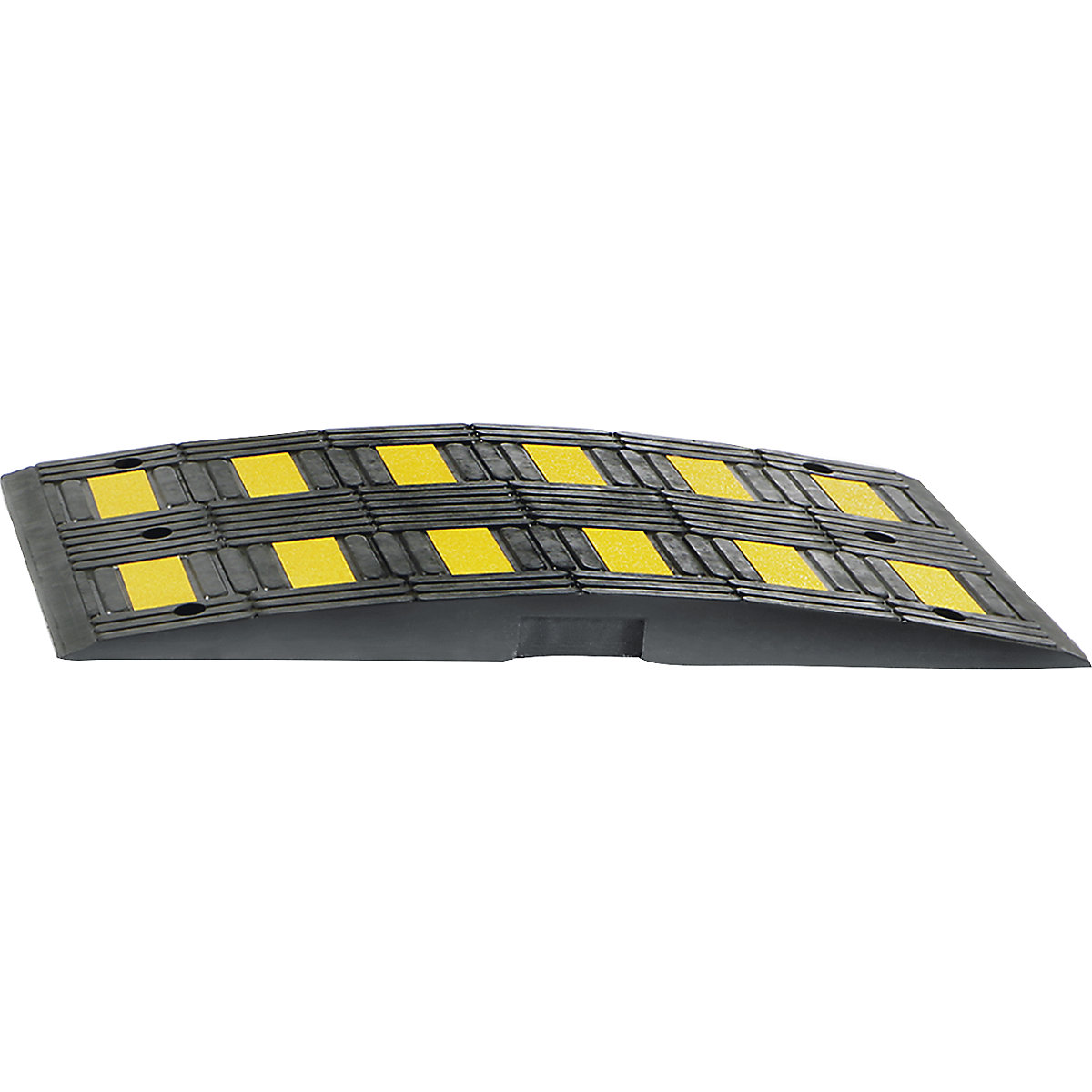 Speed ramp made of recycled rubber, yellow / black, for speed limit 20 km/h-3