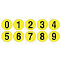 digits 0 – 9