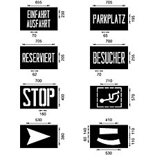 consists of 8 individual stencils